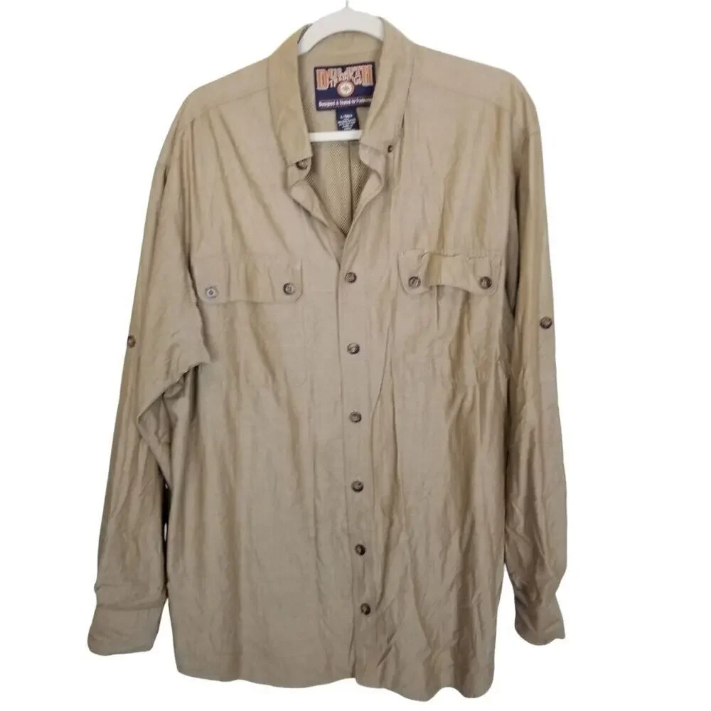 Duluth Trading Co Mens Work Shirt Size LT Utility Gorpcore Outdoor Minimalist
